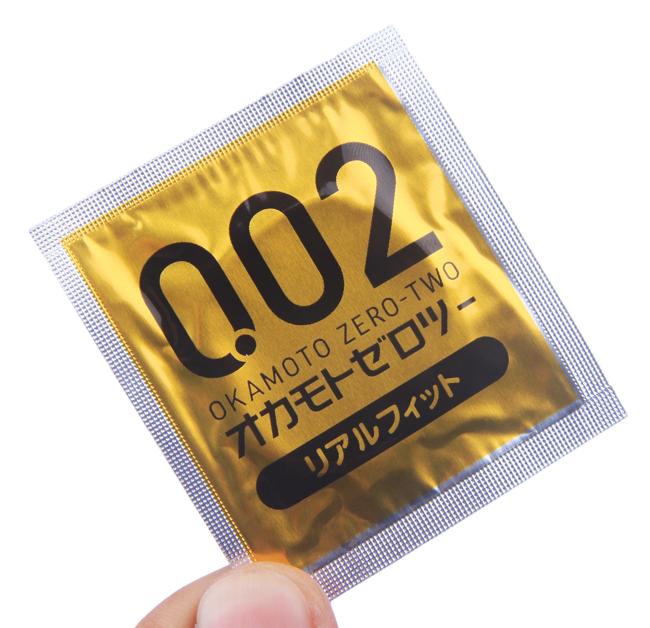 百伞实拍｜冈本002 Real Fit金色单片包装